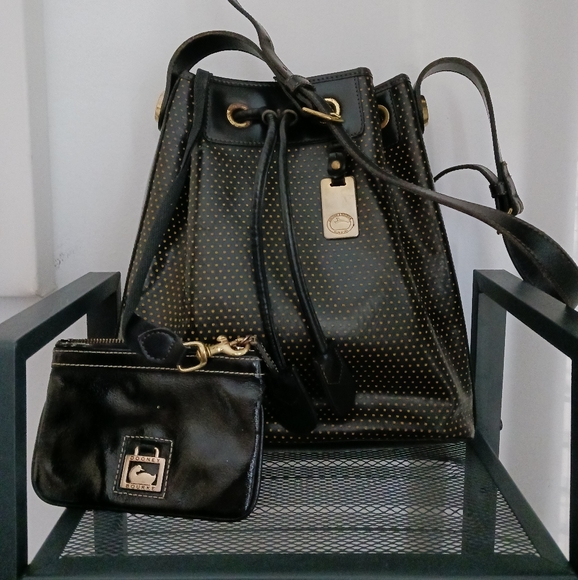 Dooney & Bourke Handbags - DOONEY & BOURKE 80s Vintage ,bucket bag, drawstring  bag, black SALE